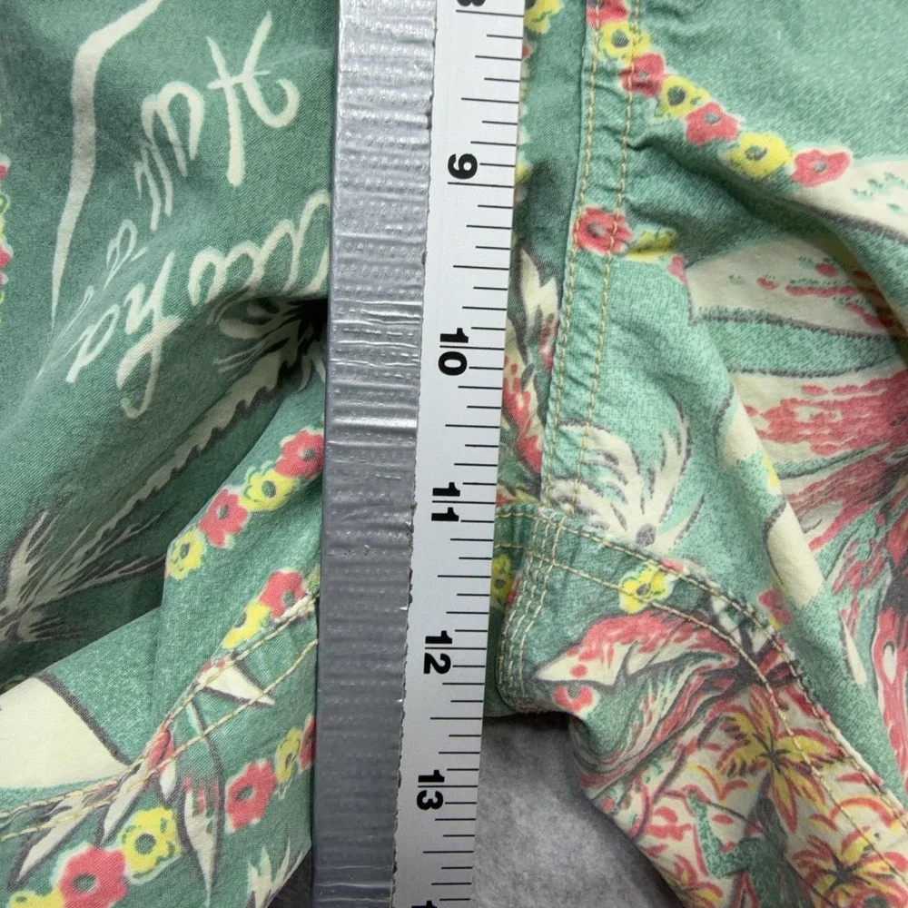 Polo Ralph Lauren Swim Shorts Mens Medium Green Aloha Hawaii Trunks Surf Beach
